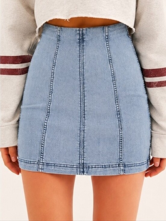 Free People Dresses & Skirts - ❤ FREE PEOPLE MODERN FEMME STRETCH DENIM MINI SKIRT, 2 (26)